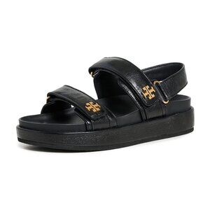 Tory Burch Women’s Kira Two Band Sport Sandals – Perfect Black, Size 8 New